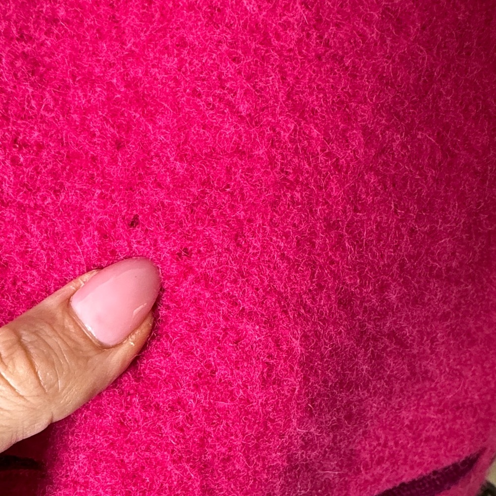 Vintage Giesswein Austrian Wool Jacket Pink Boiled Wool Made in Austria S/M - Picture 14 of 15